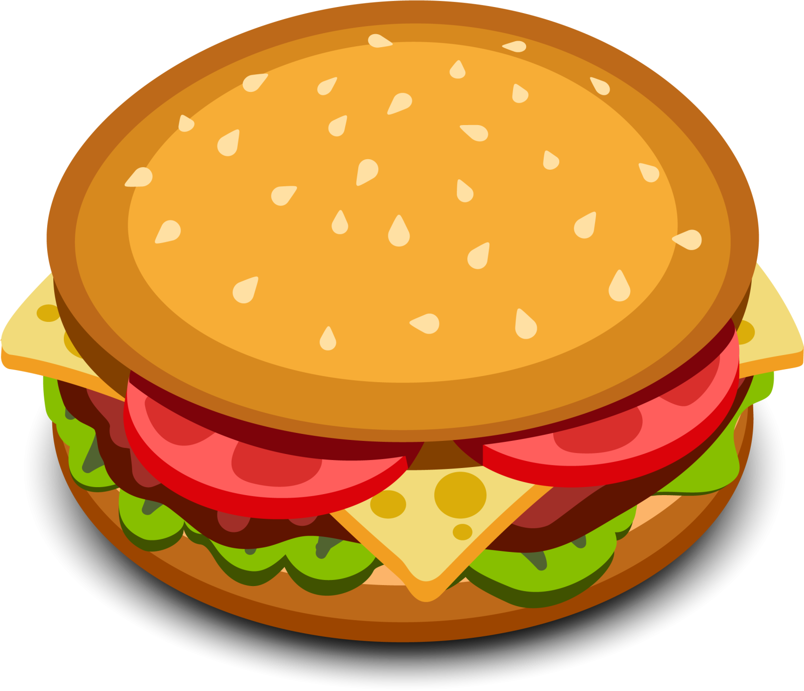 a hamburger on a white background