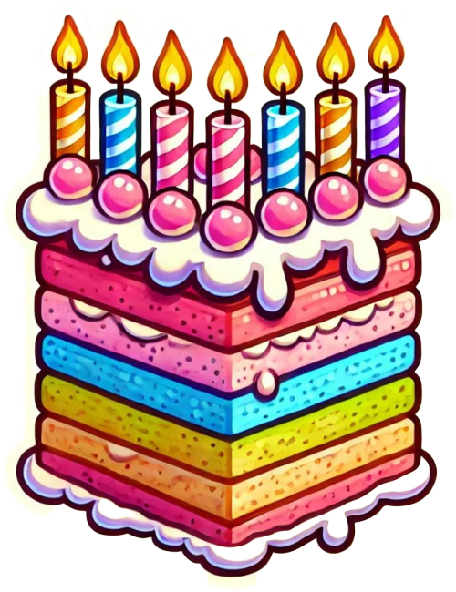 a birthday cake with candles