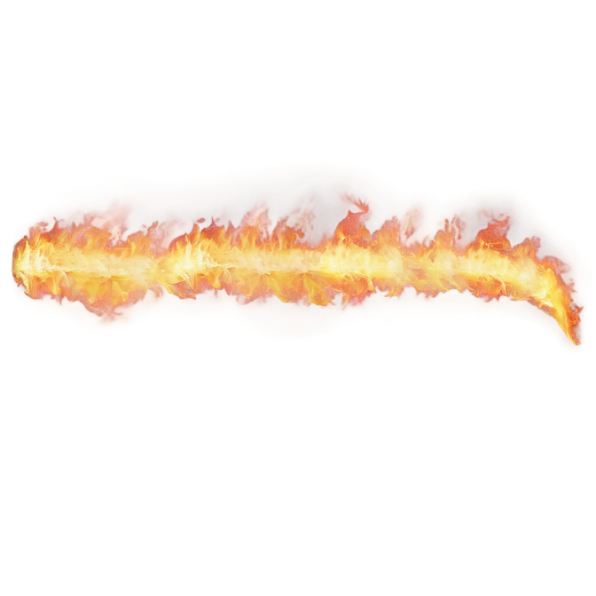 a fire on a white background