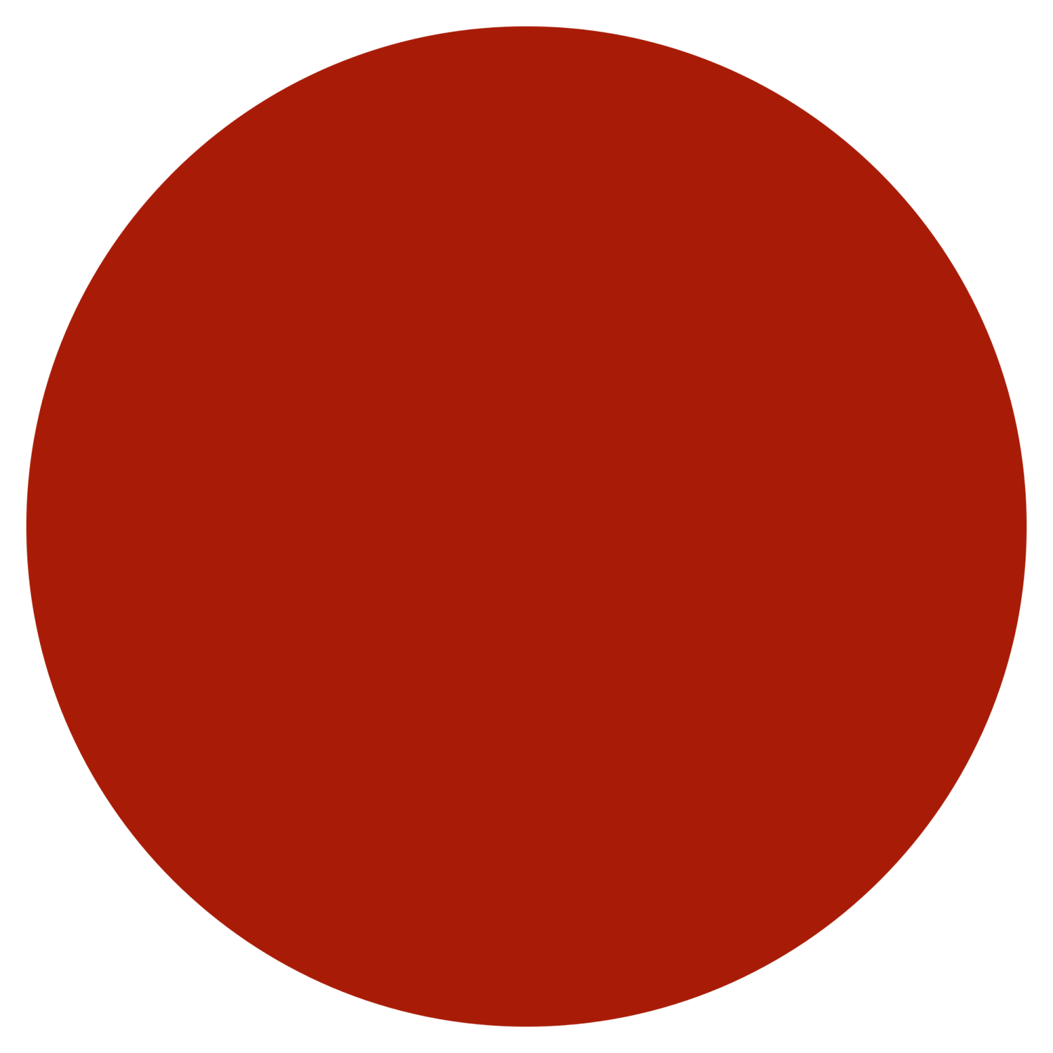 a red circle on a white background