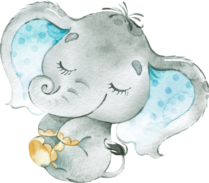 an elephant with a baby elephant in its trunk
