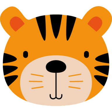 a cartoon tiger face