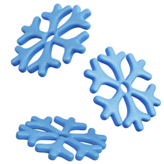 a pair of blue snowfls on a white background