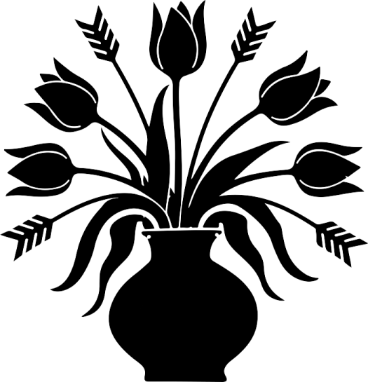 a vase with flowers in it