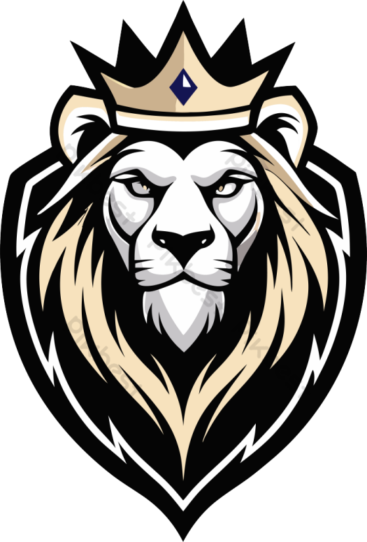 a lion with a crown on its head