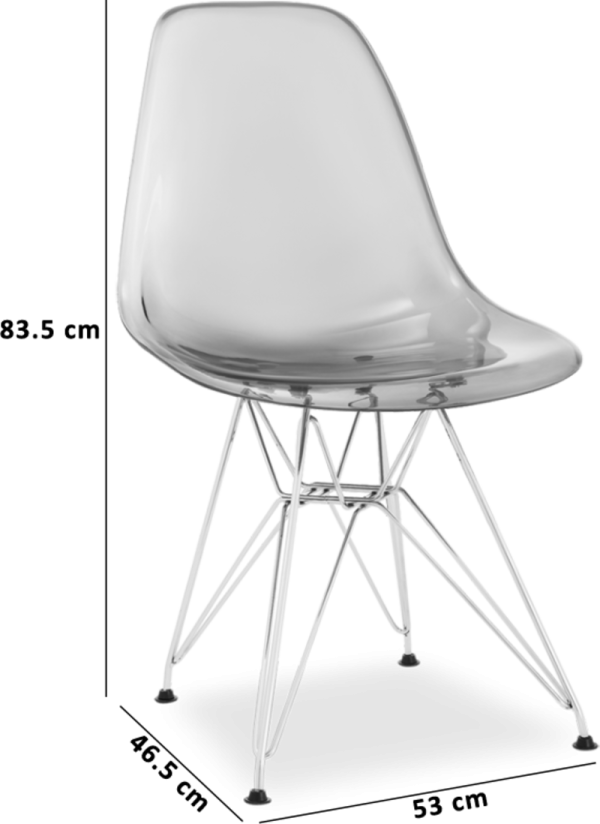the dimensions of a plastic chair