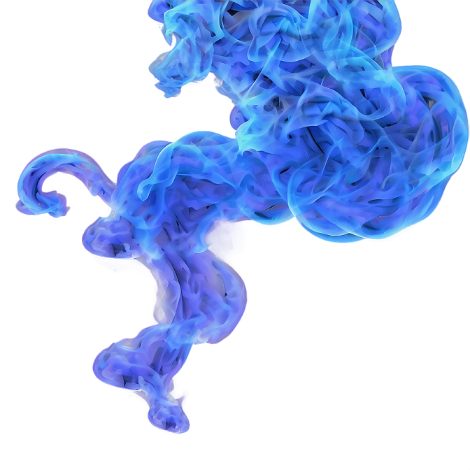 blue smoke on a white background