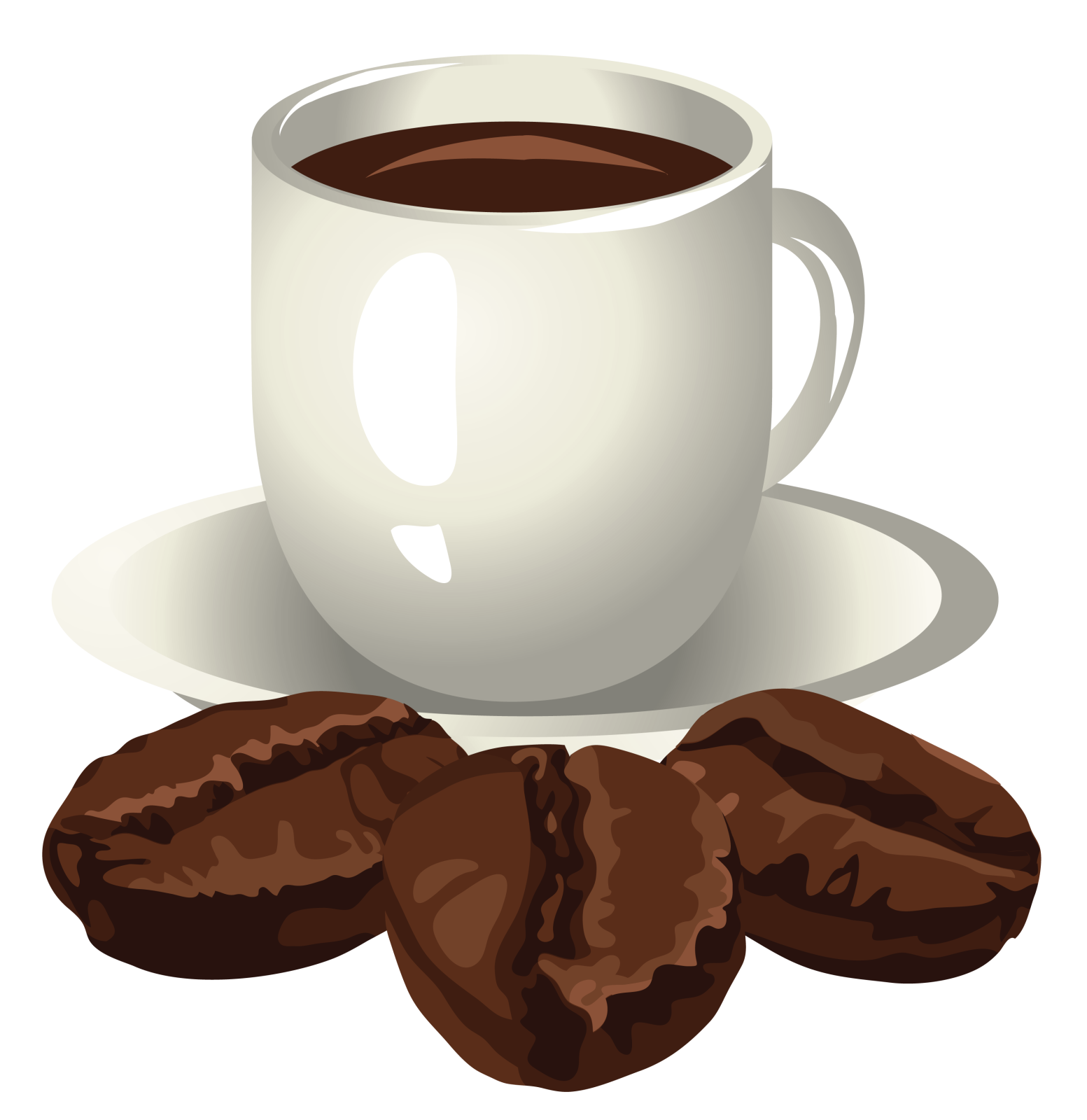 a cup of coffee and two chocolates
