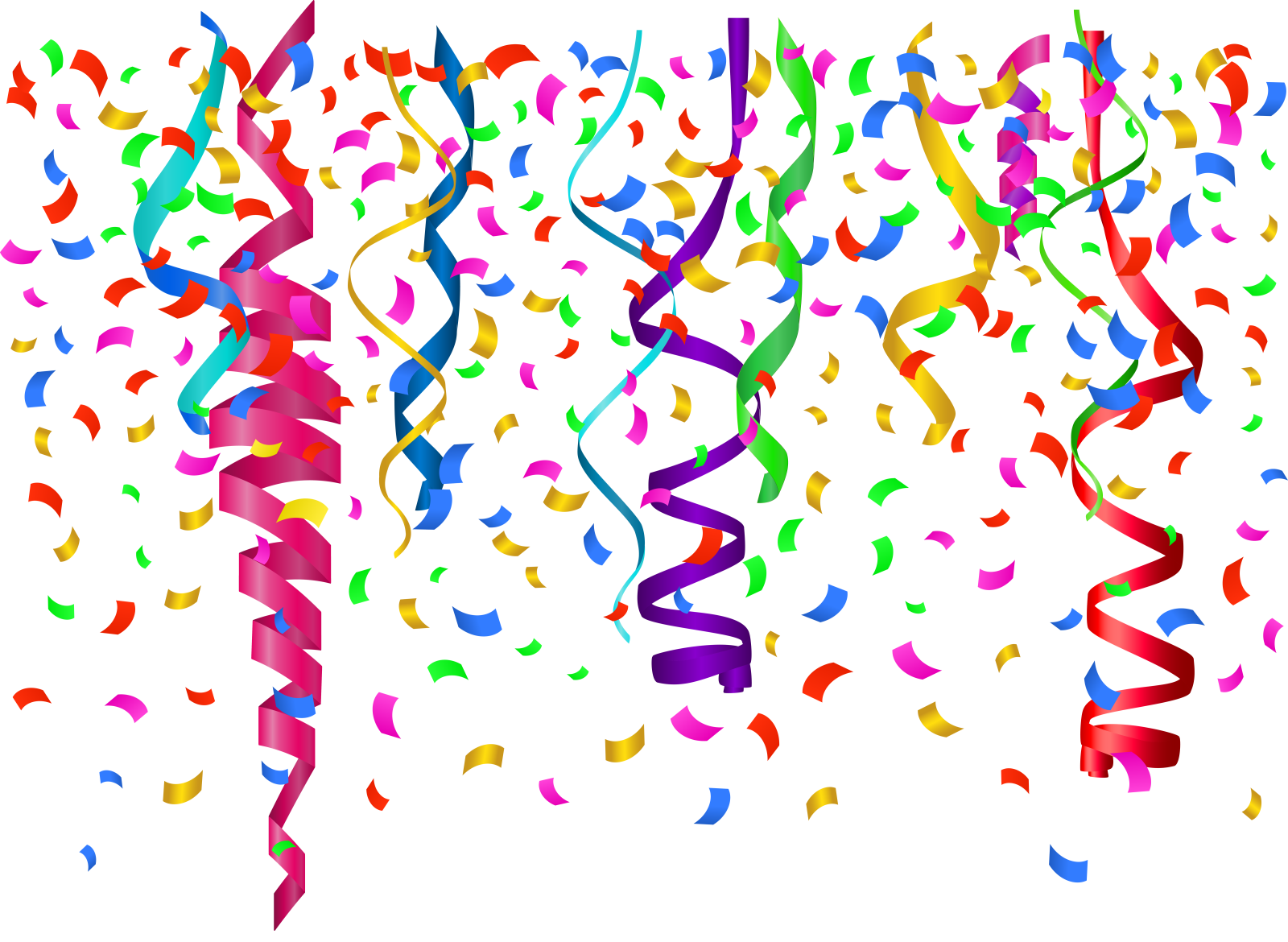 a bunch of colorful streamers