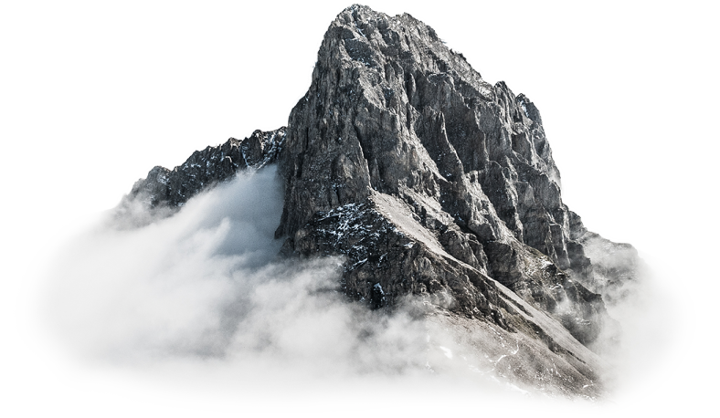 an image of a mountain in the clouds
