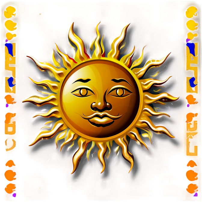 a drawing of a smiling sun