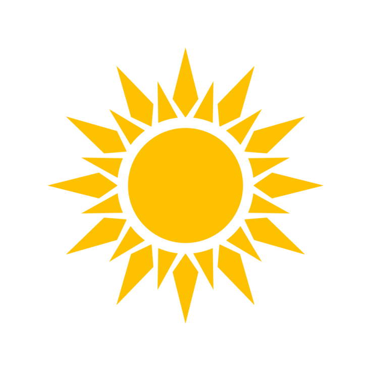 a yellow sun icon