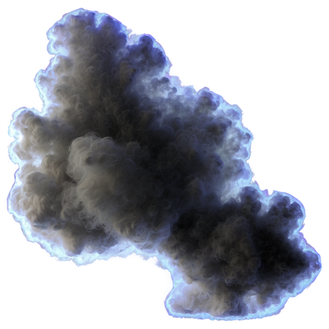 a cloud of smoke
