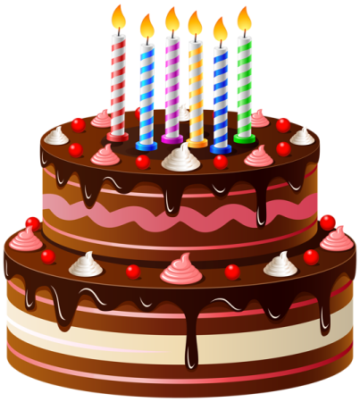 a birthday cake with three candles on top