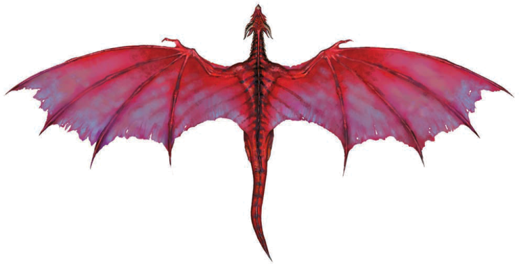 a red dragon on a white background
