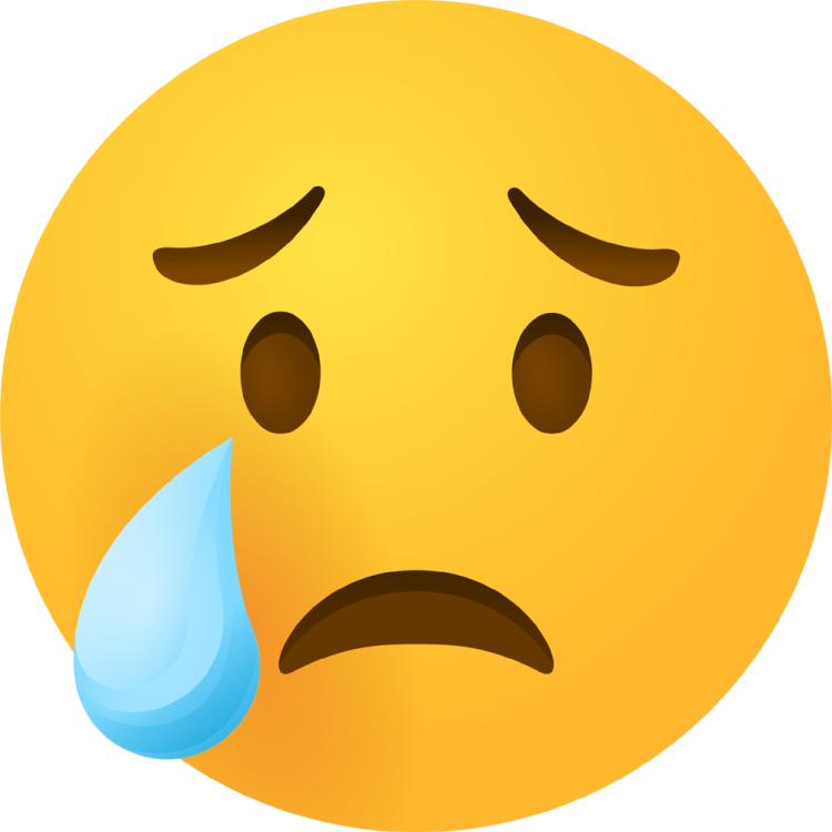 a yellow smiley face with tears and tears