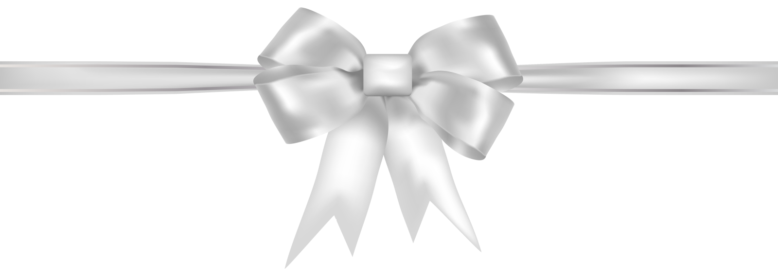 a white ribbon with a bow on it