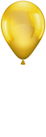 a gold balloon on a white background