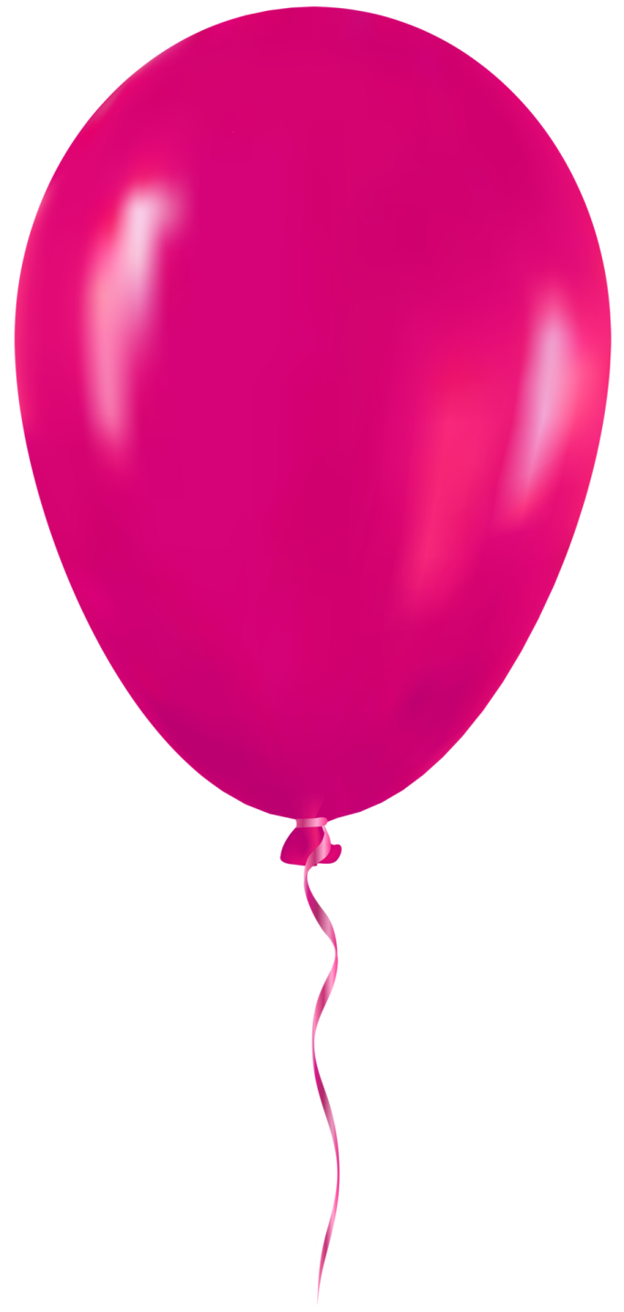 a pink balloon on a white background