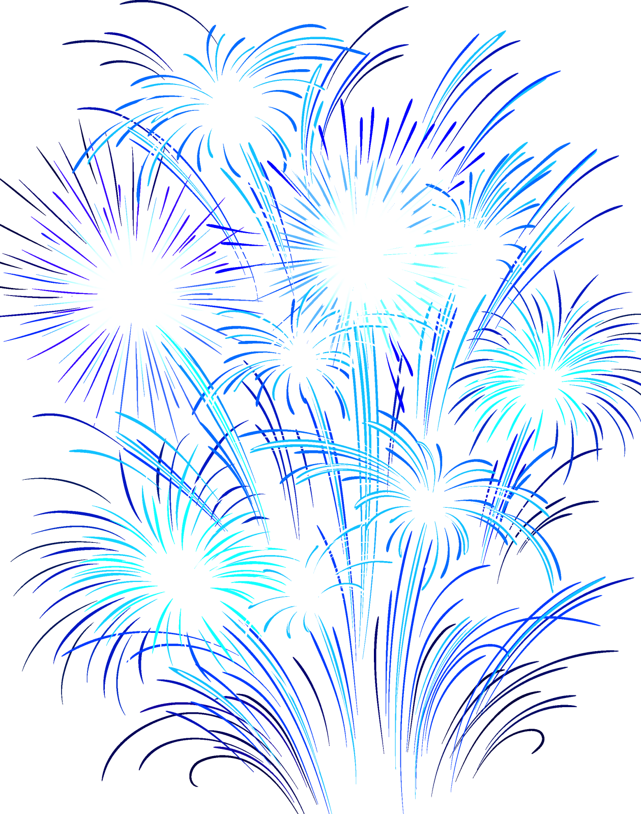 a drawing of fireworks