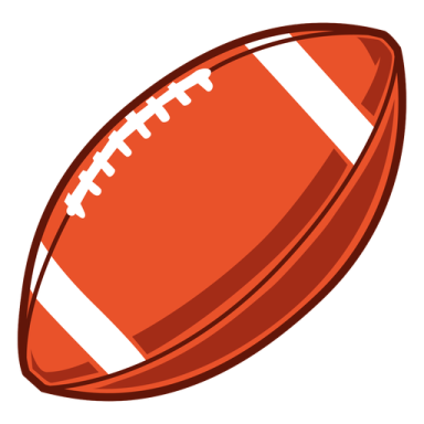 a football ball on a white background