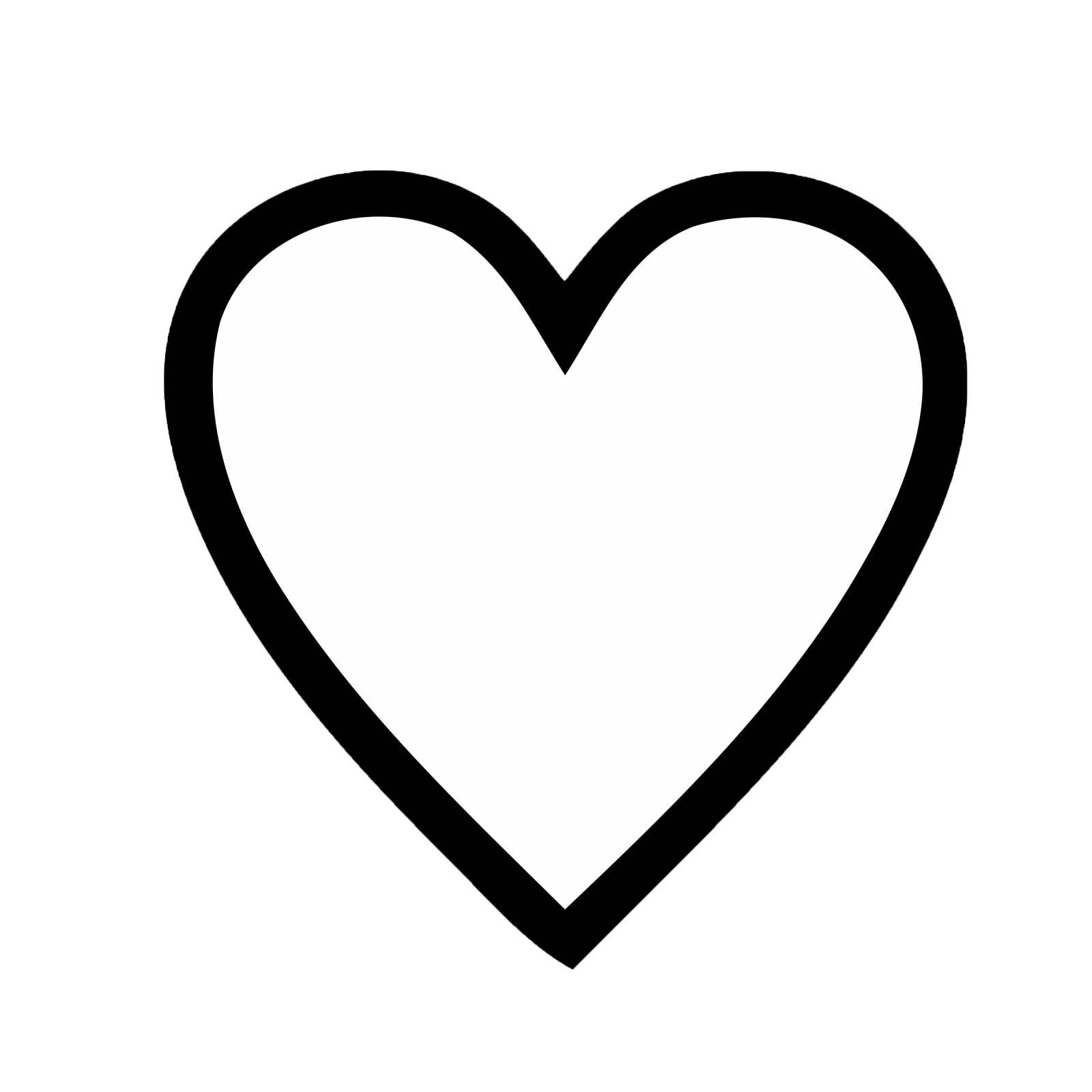 a black and white heart icon