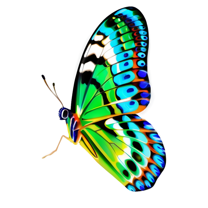 a colorful butterfly on a white background