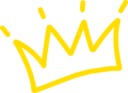a yellow crown on a white background