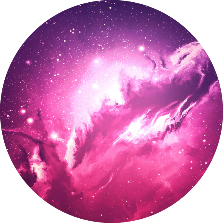 a purple and pink galaxy with stars in the background