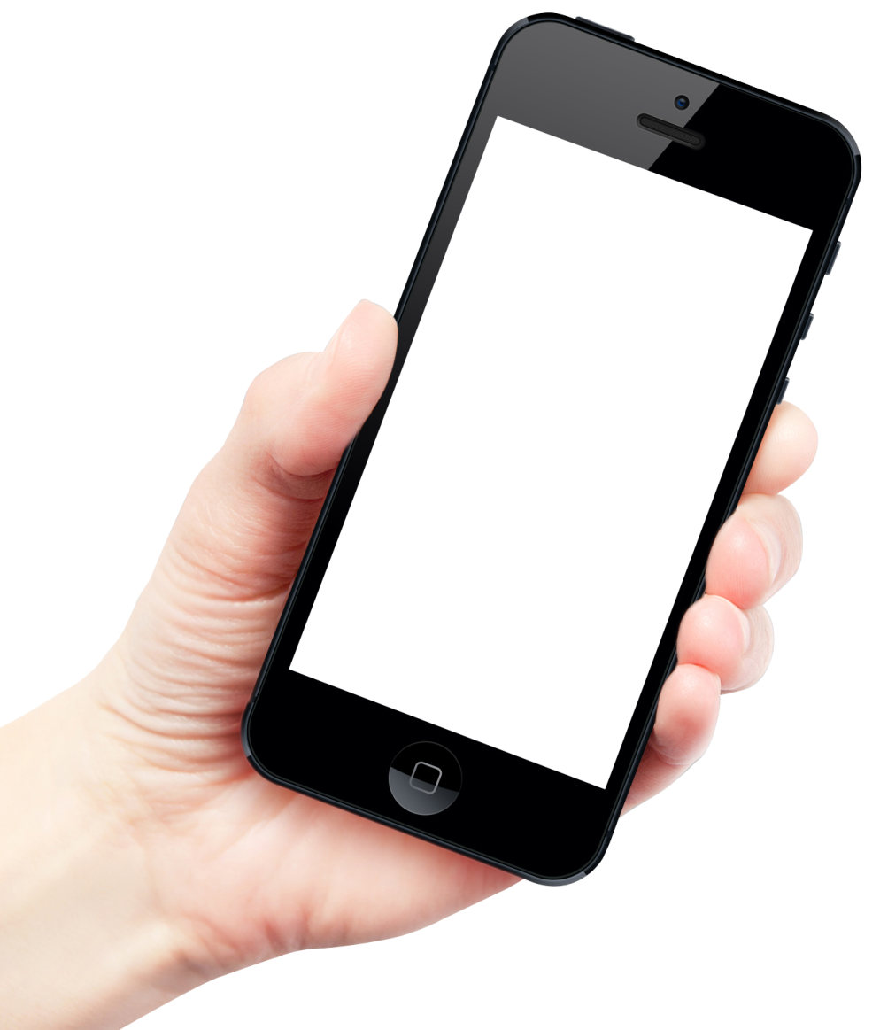a hand holding an iphone with a white screen