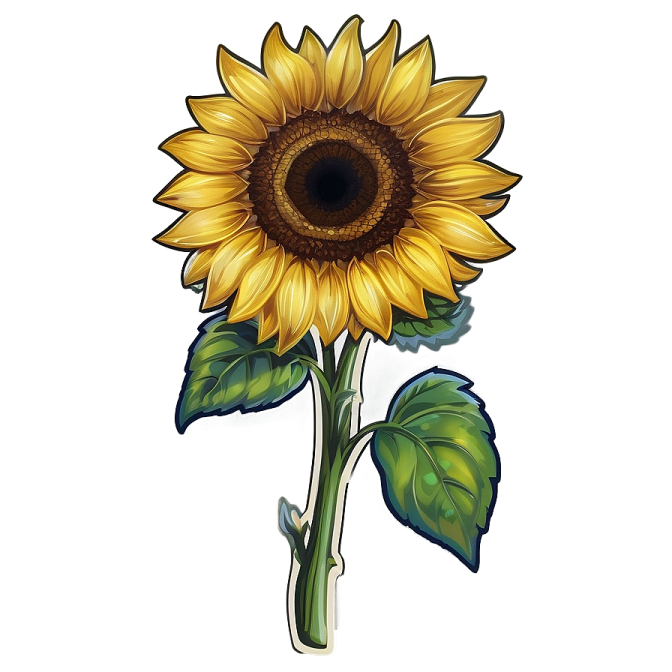a sunflower on a white background