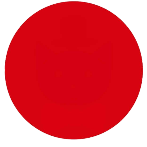 a red circle on a white background