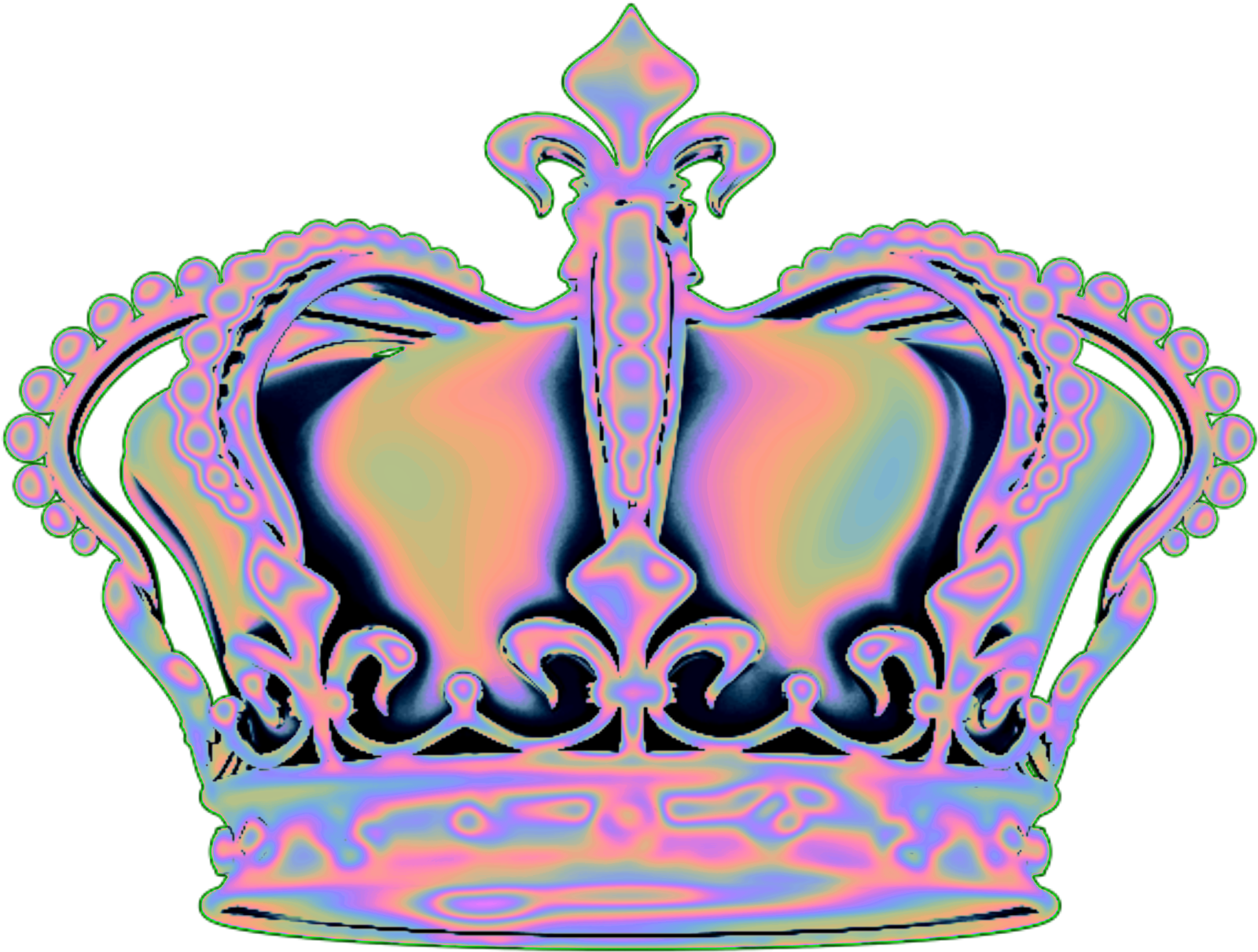 a drawing of a crown on a white background