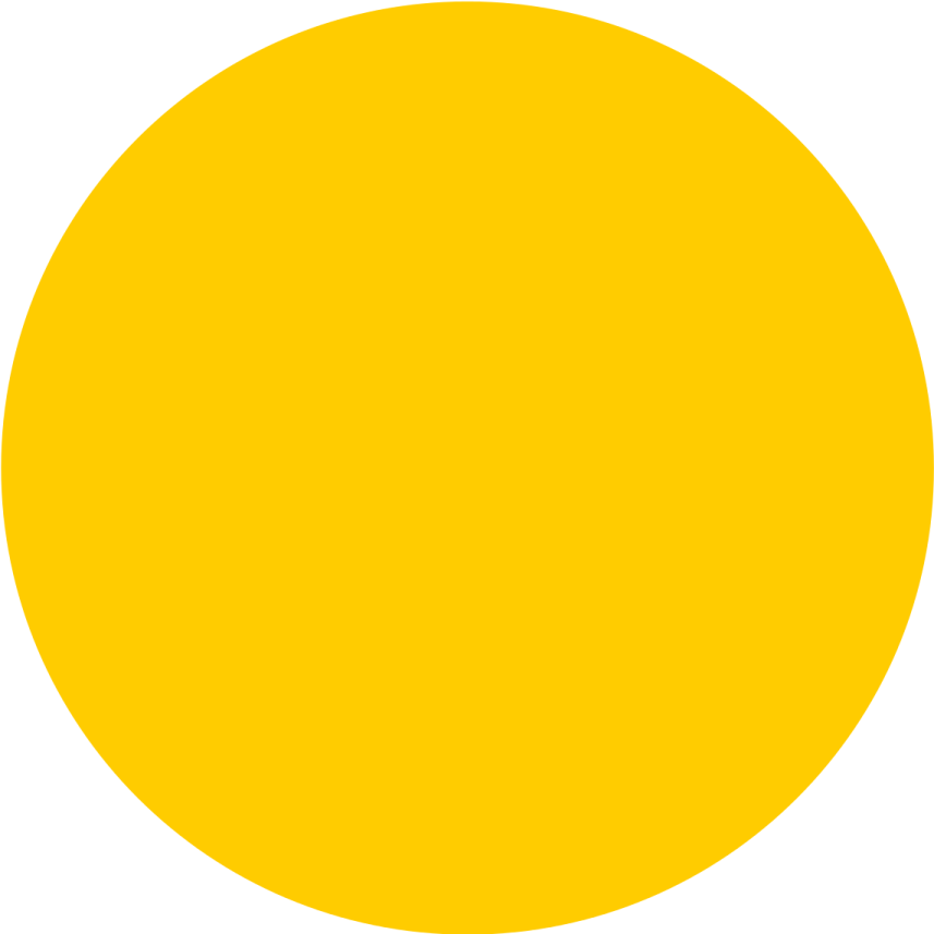a yellow circle on a white background