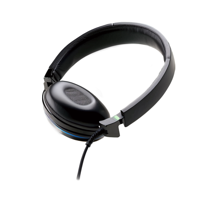 a pair of headphones on a white background