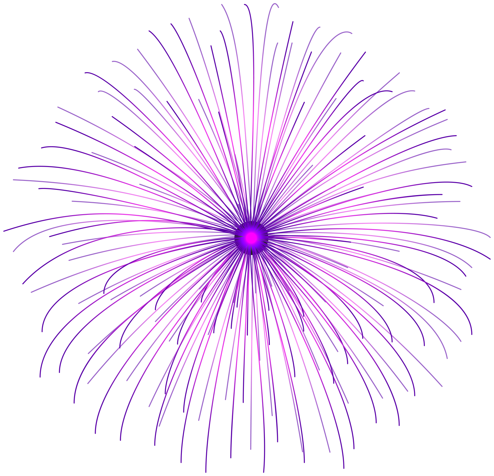 a purple fireworks on a white background
