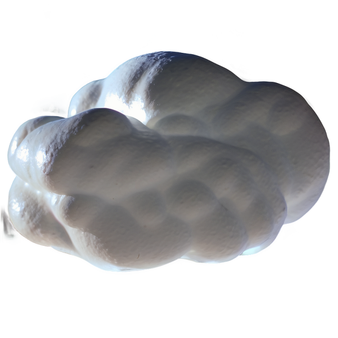 a white cloud is floating in the sky