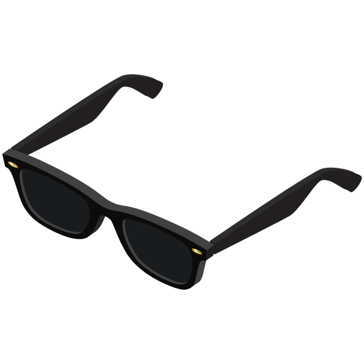 a pair of sunglasses on a white background