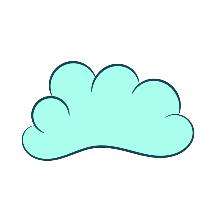 a cloud icon on a white background