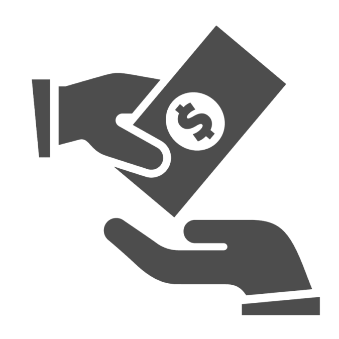 a hand holding a dollar symbol