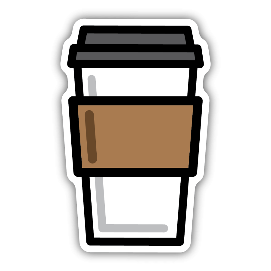 a cup of coffee on a white background