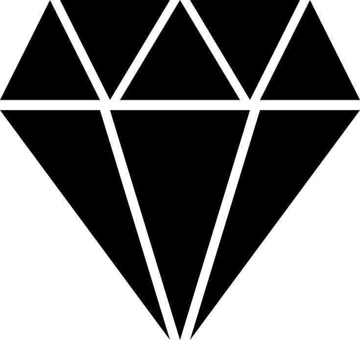 a black and white diamond