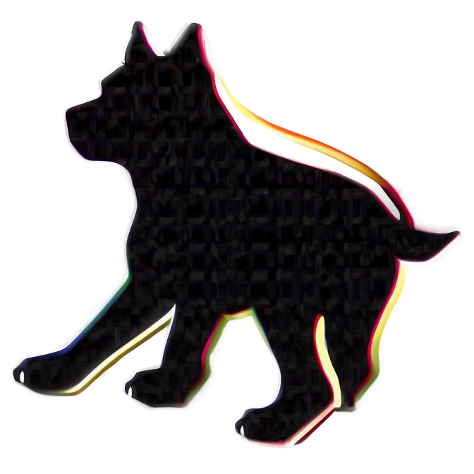 the dog is black