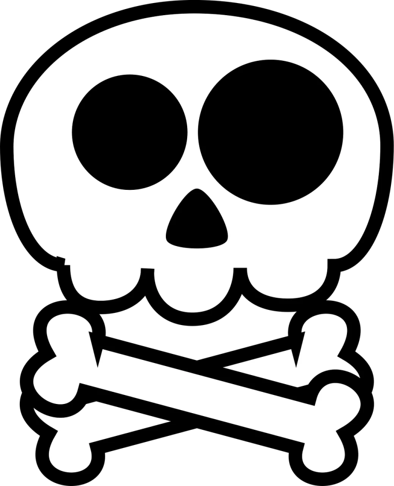a skull with a crossbone on it