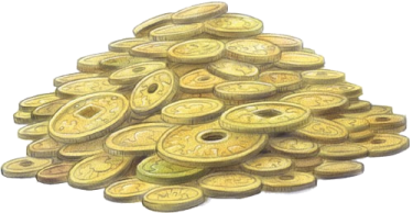 a pile of gold coins