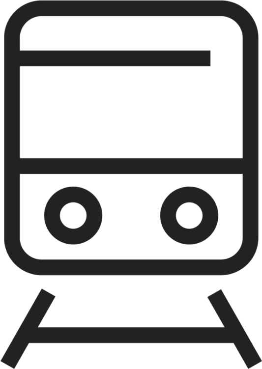 a black and white icon of a train