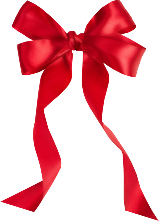 a red ribbon on a white background