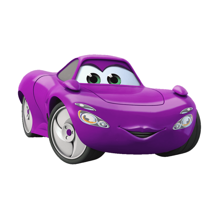 a purple car is shown in this image