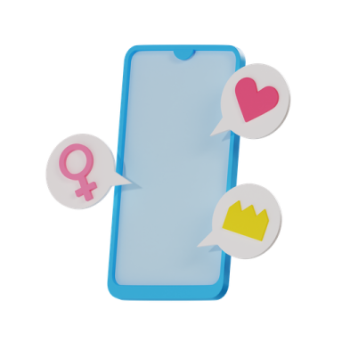 a phone with speech bubbles on it