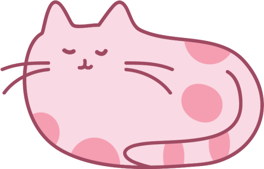 a pink cat sleeping on its back